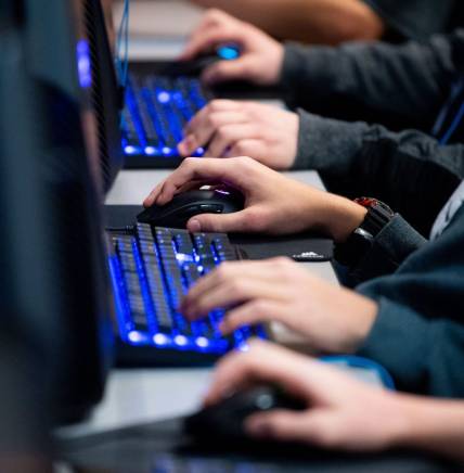 All esports players expertly move their mouses during the York County School of Technology esports practice, February 19, 2020.

Ydr Cc 3 10 20 York Tech Esports