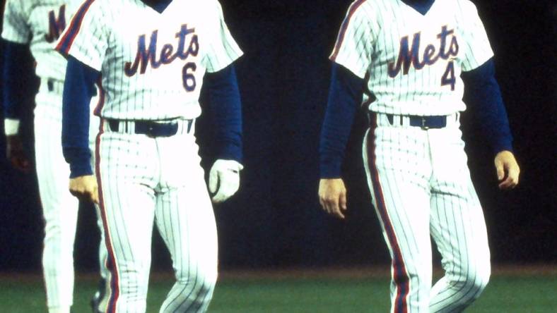 Mets' Wally Backman and Lenny Dykstra before Game 6 against the Red Sox at Shea Stadium Oct. 25, 1986.

Mets Vs Red Sox 1986 World Series