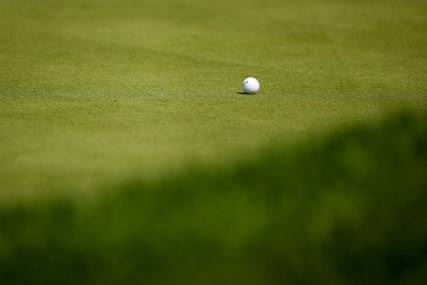 Jun 25, 2022; Bethesda, Maryland, USA; A general view as ball is seen on the 17th green during the third round of the KPMG Women's PGA Championship golf tournament at Congressional Country Club. Mandatory Credit: Scott Taetsch-USA TODAY Sports