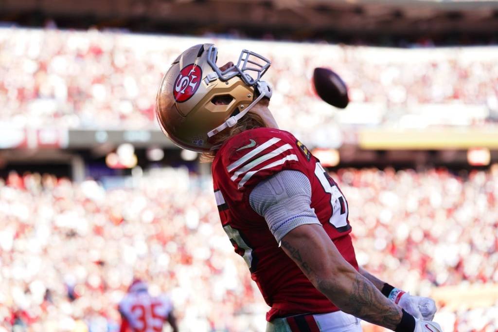 A toe injury is not a concern for 49ers tight end George Kittle (85), who said he's ready to face the Kansas City Chiefs. Mandatory Credit: Cary Edmondson-USA TODAY Sports