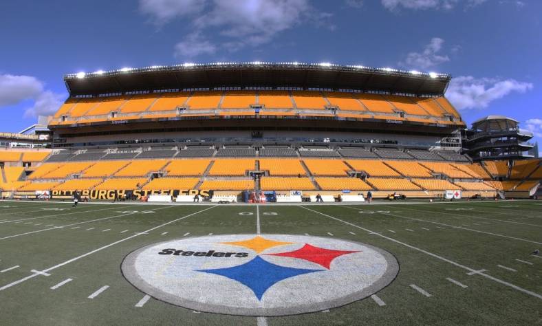 Nov 20, 2022; Pittsburgh, Pennsylvania, USA;  General view of the field before the Pittsburgh Steelers host the Cincinnati Bengals at Acrisure Stadium. Mandatory Credit: Charles LeClaire-USA TODAY Sports