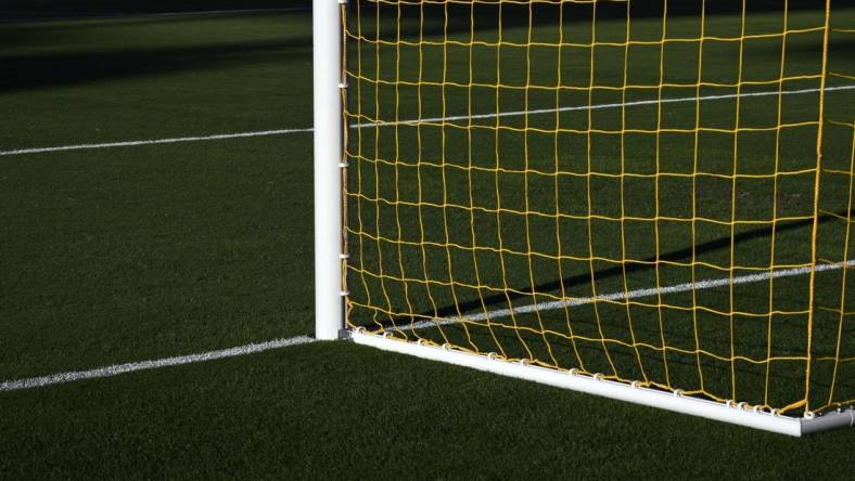 Aug 30, 2023; St. Louis, Missouri, USA; A general view of a goal at CITYPARK before the game between FC Dallas and St. Louis CITY SC. Mandatory Credit: Scott Rovak-USA TODAY Sports