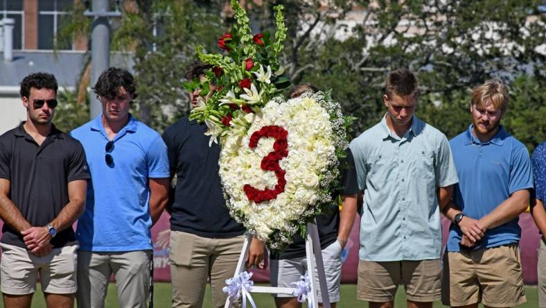 A tribute to Tim Wakefield was held October 21 at Andy Seminick - Les Hall Baseball Field at Florida Tech. Wakefield, a Melbourne native who died of brain cancer on October 1, once played baseball for Florida Tech before turning pro, eventually with the World Series winning Boston Red Sox. The baseball team scholar athletes and coaches placed a wreath on the pitchers mound in his honor.