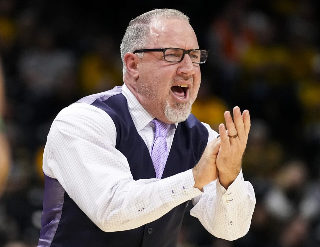 Feb 7, 2024; Columbia, Missouri, USA; Texas A&M Aggies head coach Buzz Williams reacts during the second half against the Missouri Tigers at Mizzou Arena. Mandatory Credit: Jay Biggerstaff-USA TODAY Sports