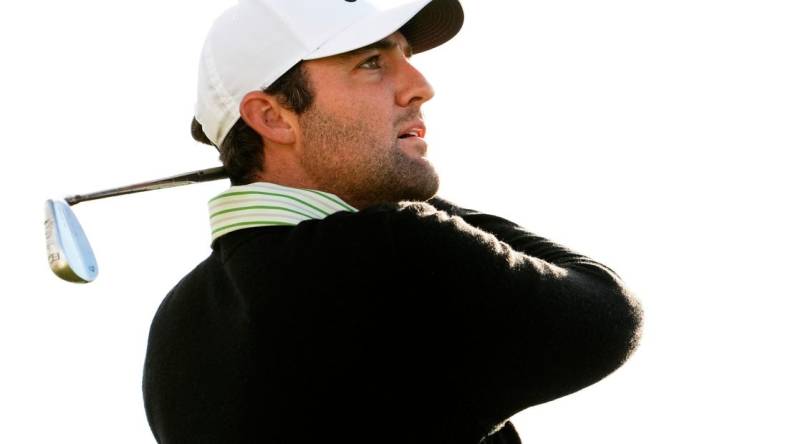 Scottie Scheffler plays his tee shot on the fourth hole during the third round of the WM Phoenix Open at TPC Scottsdale on Feb. 10, 2024.