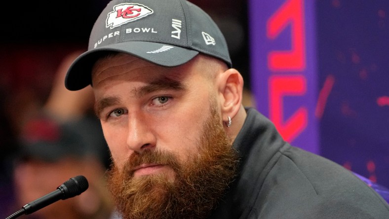 Kansas City Chiefs' Travis Kelce, San Francisco 49ers fans