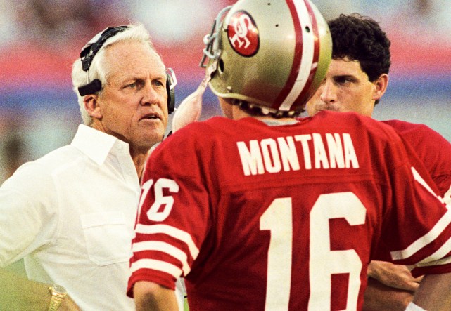 Bill Walsh coaches San Francisco in the Super Bowl