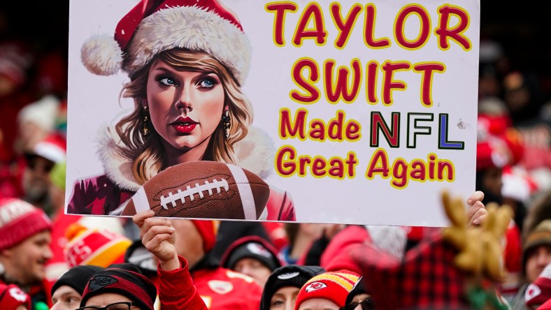 Taylor Swift sign at NFL game