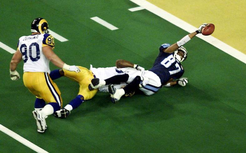 Mike Jones made a game-saving tackle for the Rams