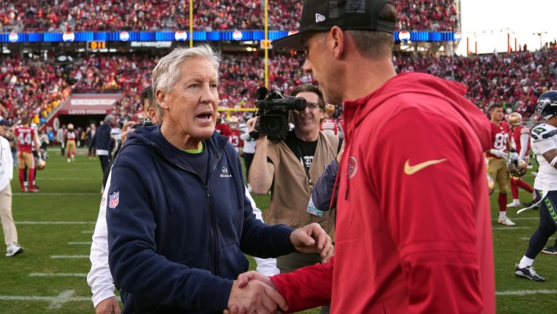 Pete Carroll, Kyle Shanahan, San Francisco 49ers