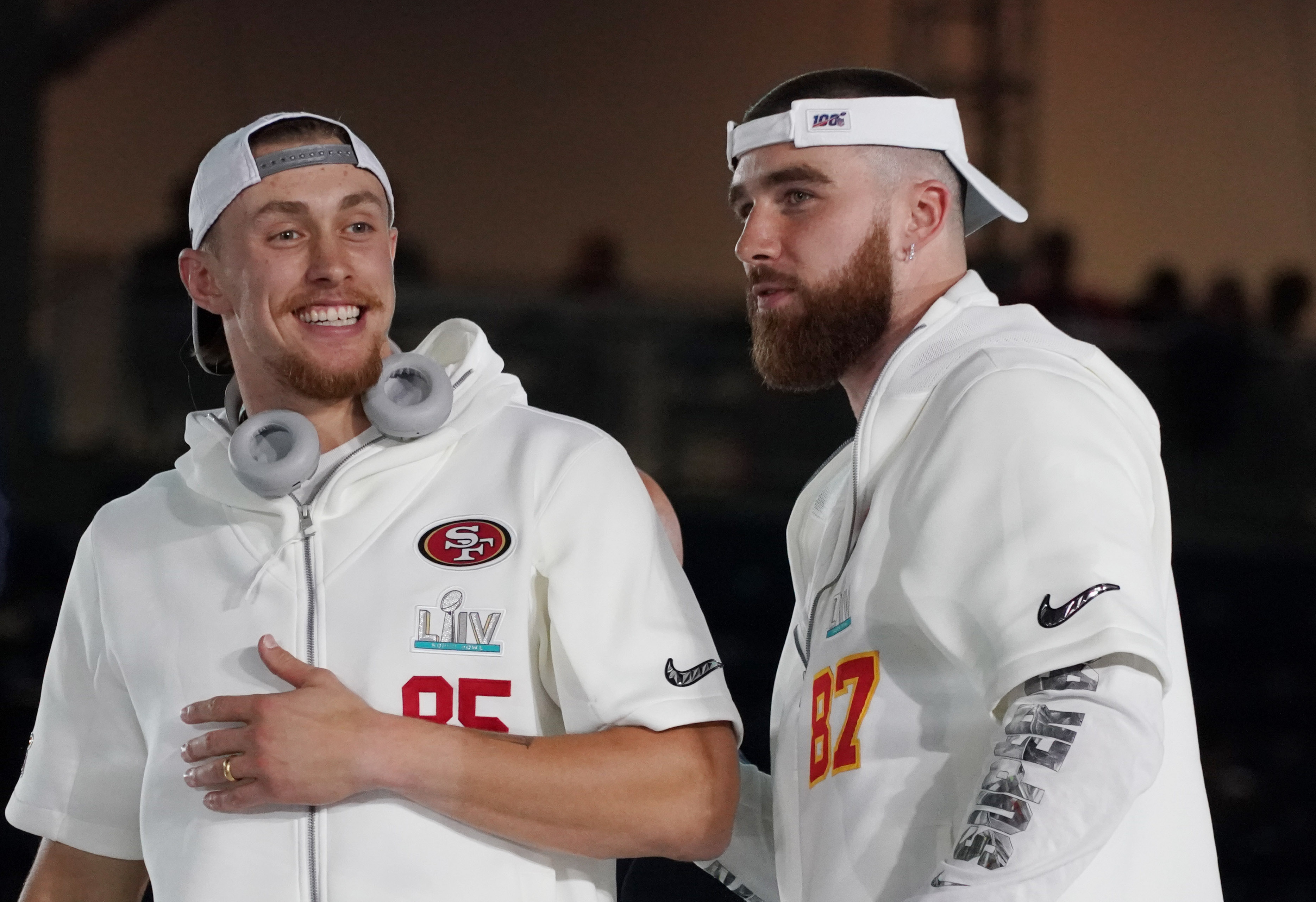 George Kittle has hilarious take on Travis Kelce dating Taylor Swift