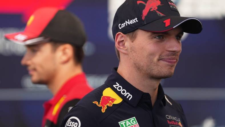 Red Bull Racing driver Max Verstappen speaks to the media during preparation day for F1 at Circuit of the Americas on Thursday, Oct. 20, 2022.

Formula One Mlc 00393