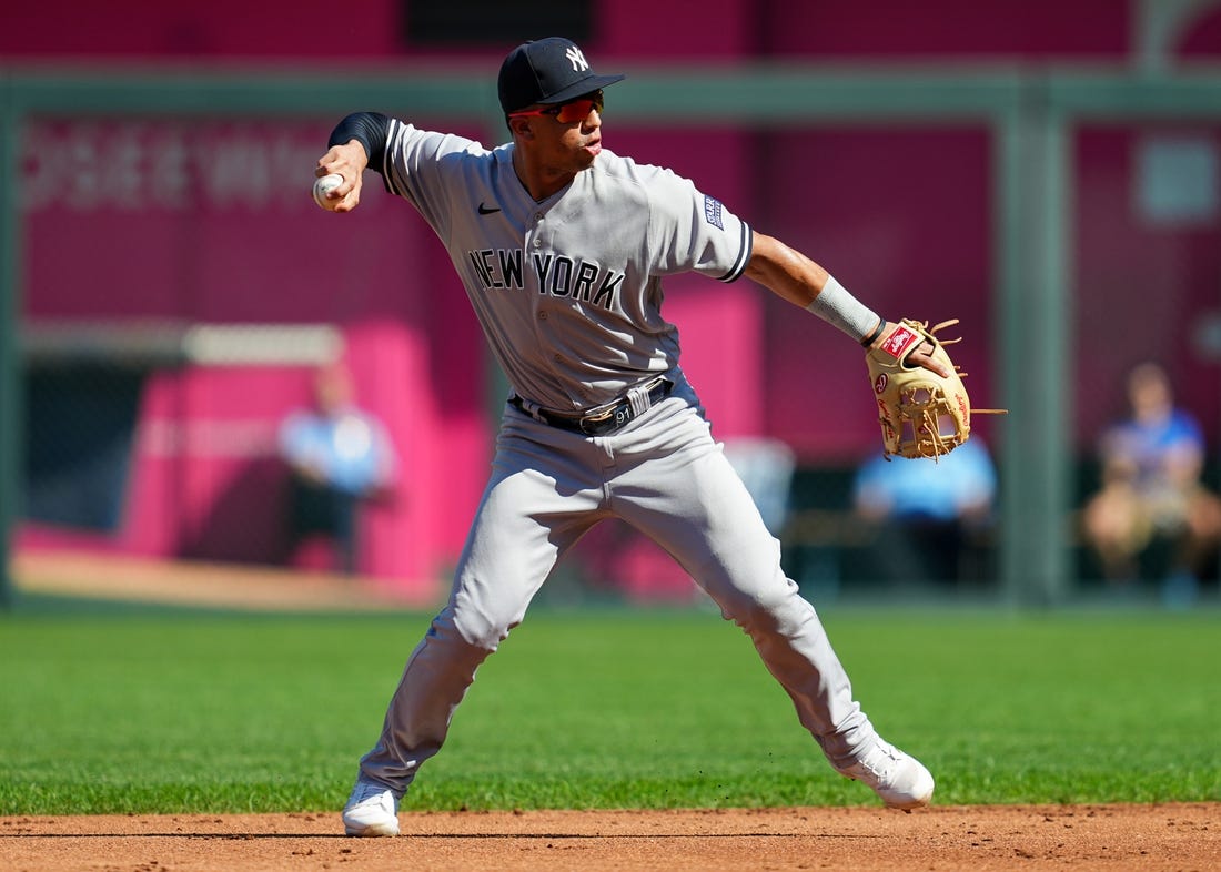 Yankees INF Oswald Peraza (shoulder) out 6-8 weeks