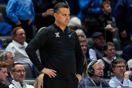 Xavier Musketeers head coach Sean Miller looks on in the second half of the NCAA Big East conference basketball game between the Xavier Musketeers and the DePaul Blue Demons at the Cintas Center in Cincinnati on Wednesday, Feb. 28, 2024.