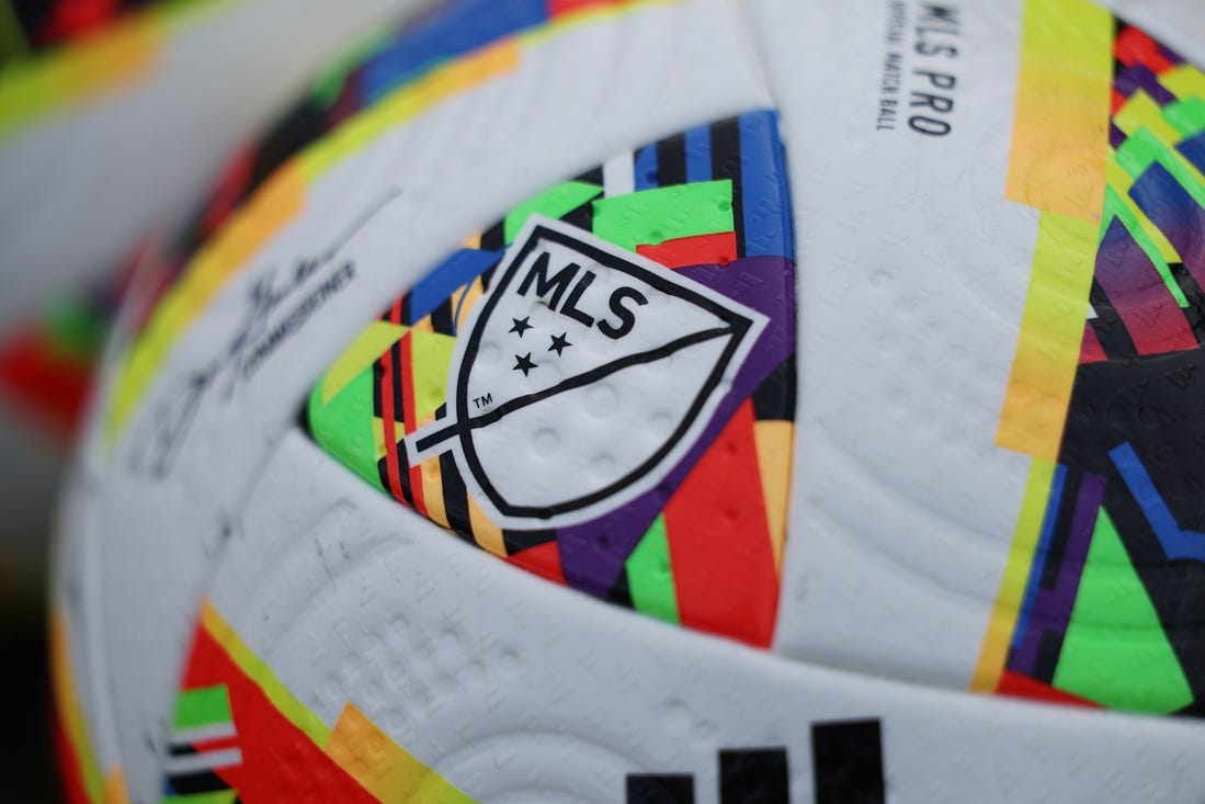 Mar 9, 2024; Orlando, Florida, USA; General view of soccer balls prior to the match between Minnesota United and Orlando City at Inter&Co Stadium. Mandatory Credit: Nathan Ray Seebeck-USA TODAY Sports