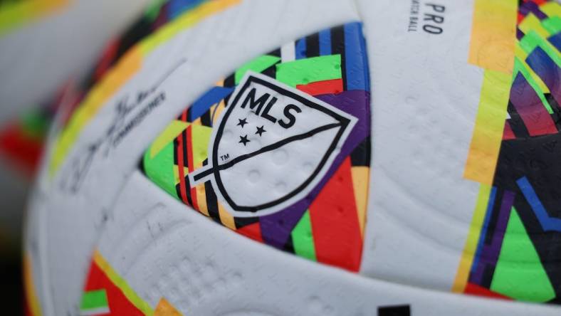 Mar 9, 2024; Orlando, Florida, USA; General view of soccer balls prior to the match between Minnesota United and Orlando City at Inter&Co Stadium. Mandatory Credit: Nathan Ray Seebeck-USA TODAY Sports