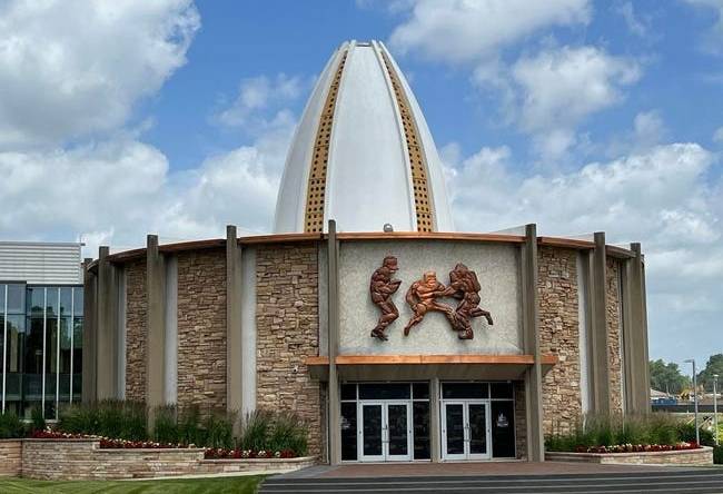 The Pro Football Hall of Fame in Canton.