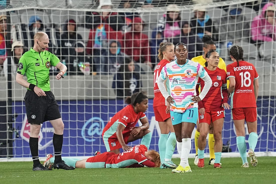 Mar 24, 2024; San Diego, California, USA; San Diego Wave FC forward Jaedyn Shaw (11) misses a shot on goal during the second half against the Kansas City Current at Snapdragon Stadium. Mandatory Credit: Ray Acevedo-USA TODAY Sports