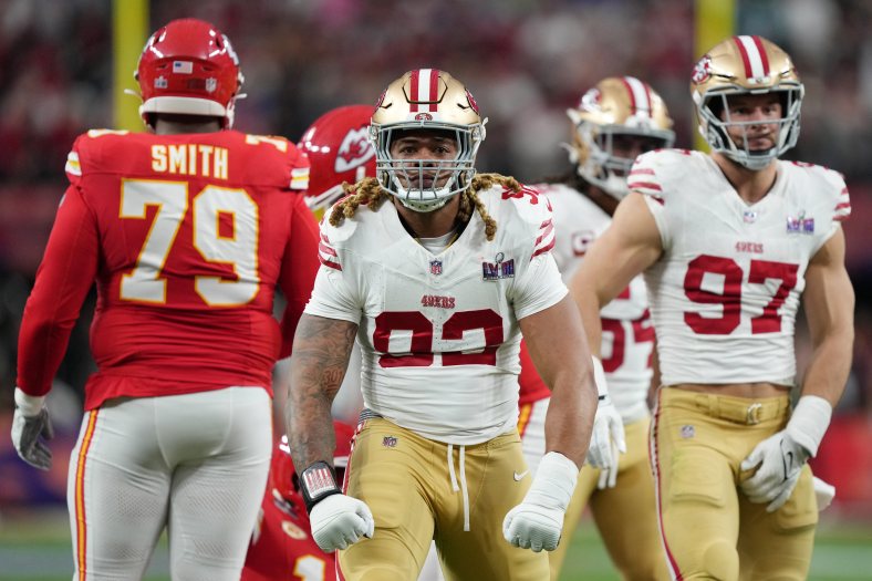 San Francisco 49ers' Chase Young in Super Bowl