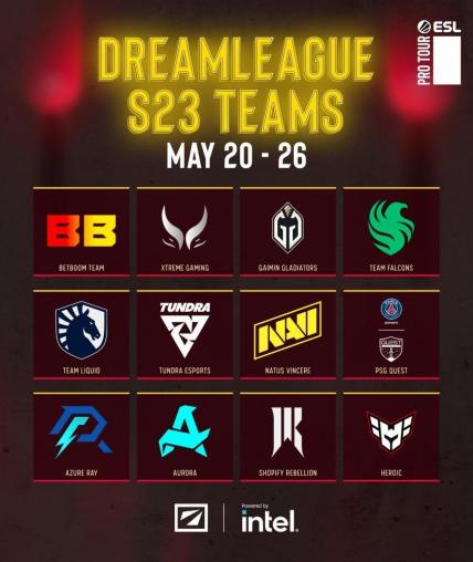 DreamLeague Season 23 will feature a dozen teams competing for the $1 million prize pool.