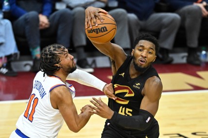 Cleveland Cavaliers' Donovan Mitchell against the New York Knicks