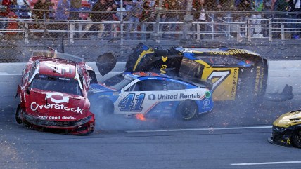 NASCAR Cup race at Talladega decided by ‘bad move’ and big crash