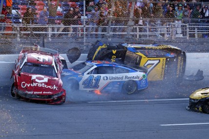 NASCAR Cup race at Talladega decided by ‘bad move’ and big crash
