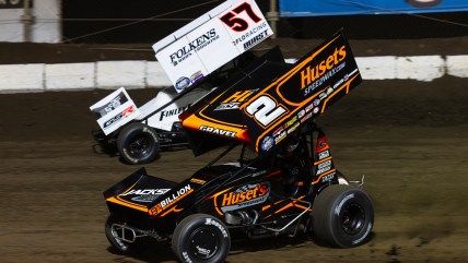 David Gravel beats Kyle Larson in World of Outlaws race of the year contender