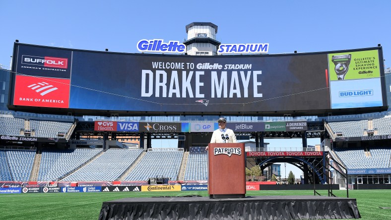 New England Patriots quarterback Drake Maye