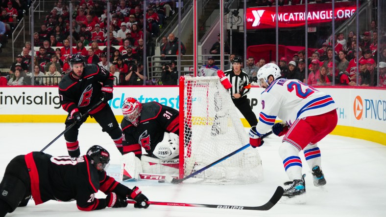 NHL: Stanley Cup Playoffs-New York Rangers at Carolina Hurricanes