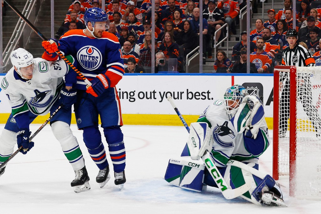 NHL: Stanley Cup Playoffs-Vancouver Canucks at Edmonton Oilers