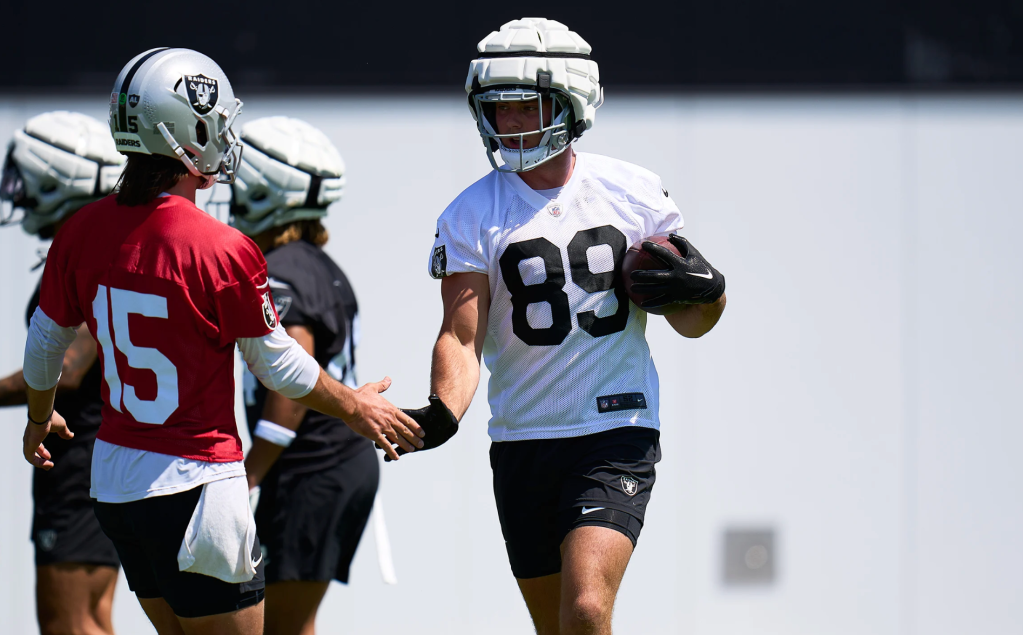 Raiders OTAs Brock Bowers Gardner Minshew