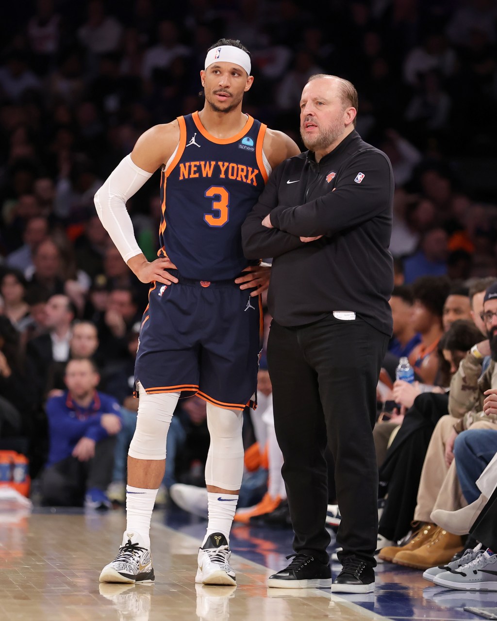 New York Knicks' Tom Thibodeau and Josh Hart