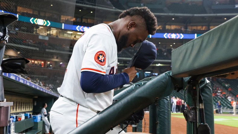 Houston Astros pitcher Cristian Javier