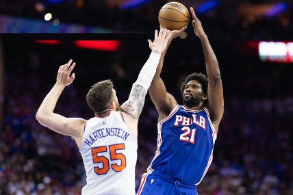 NBA: Playoffs-New York Knicks at Philadelphia 76ers