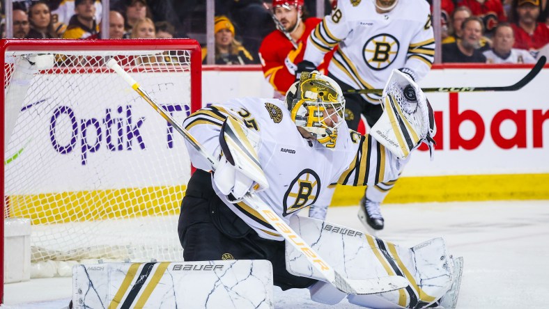 NHL: Boston Bruins at Calgary Flames