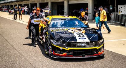 Caitlin Clark appearing on NASCAR Cup car at Indianapolis Motor Speedway