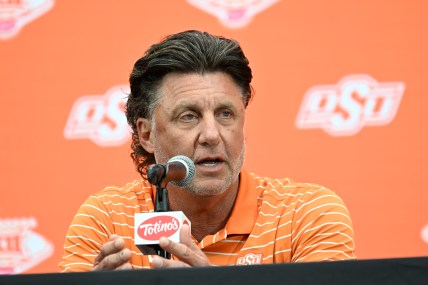 Oklahoma State head coach has baffling response for not suspending top star following arrest: ‘I’ve probably done that a thousand times’
