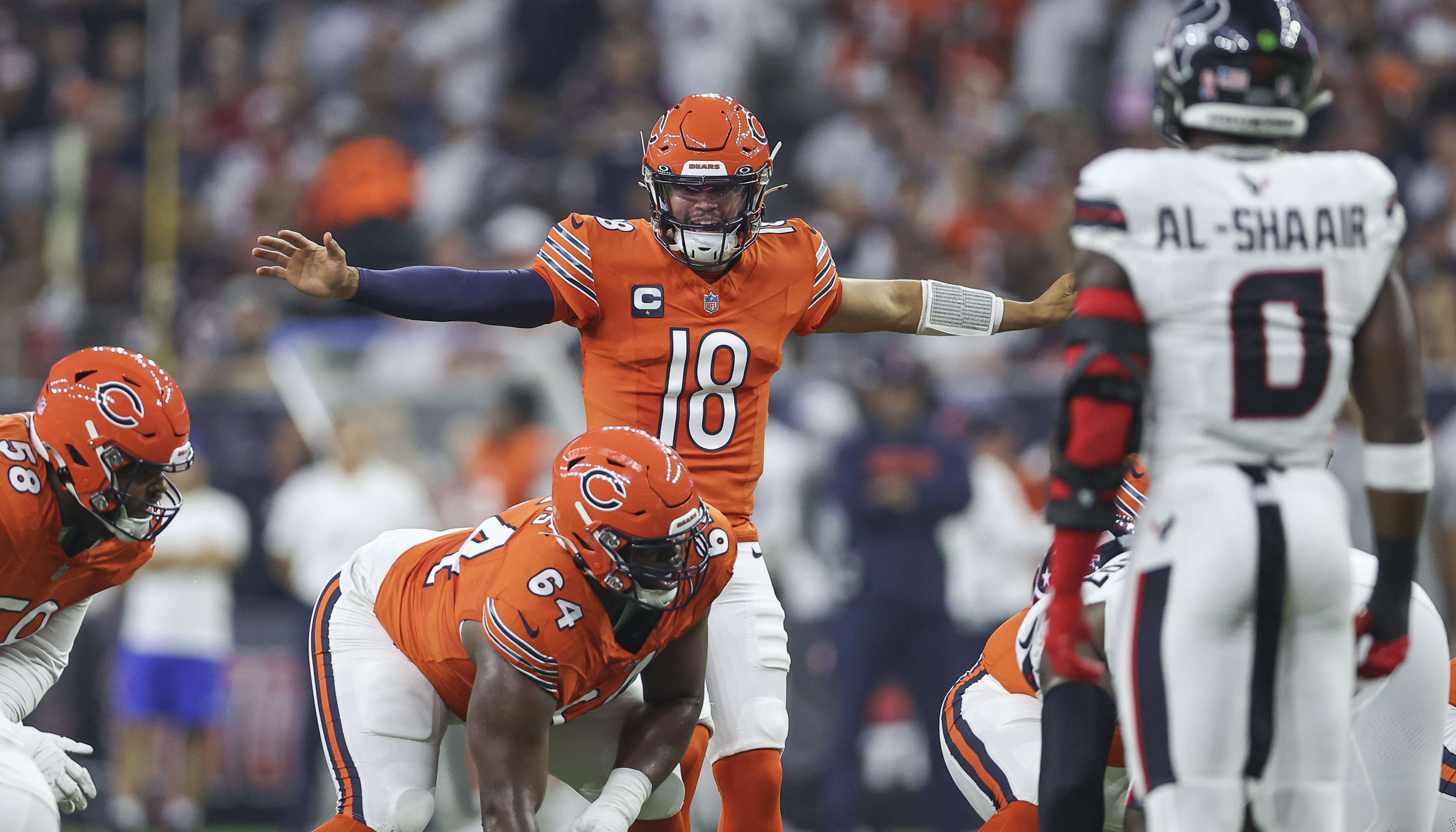 Chicago Bears' Caleb Williams against the Houston Texans