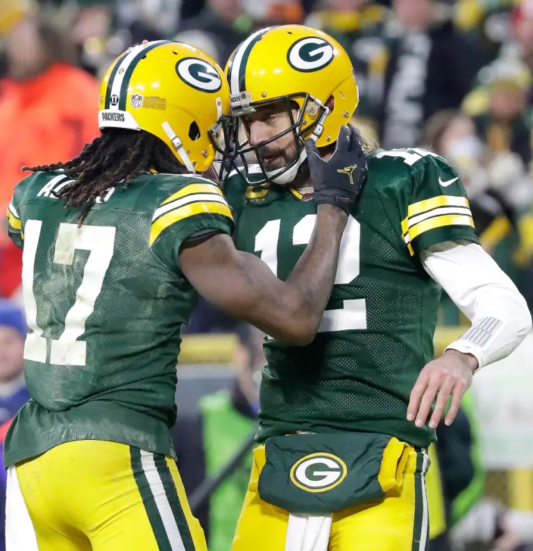 Aaron Rodgers, Davante Adams, New York Jets