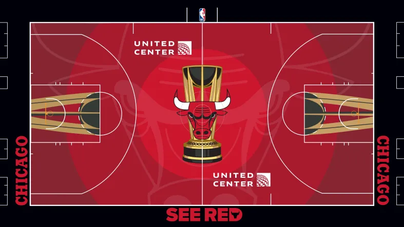 Chicago Bulls Emirates Cup court