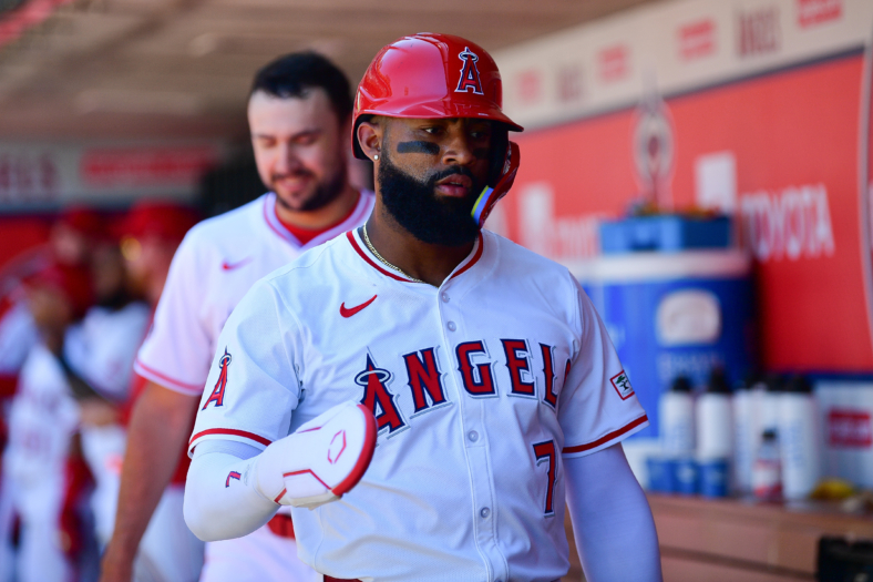 Los Angeles Angels outfielder Jo Adell