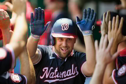 Washington Nationals first baseman Nathaniel Lowe