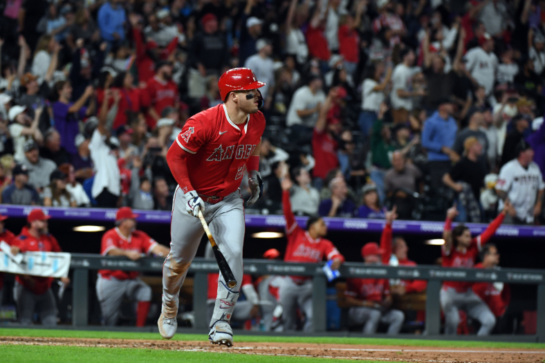 Los Angeles Angels designated hitter Mike Trout
