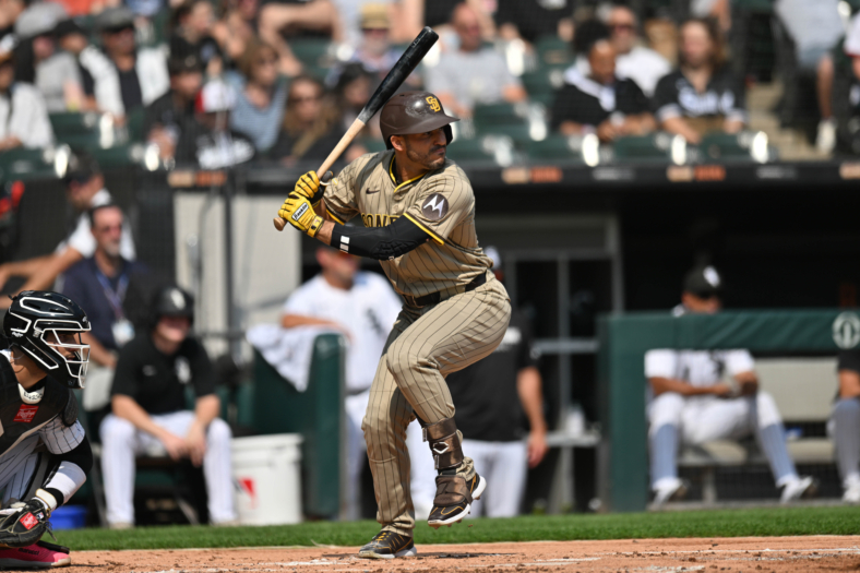 San Diego Padres left fielder Ramon Laureano