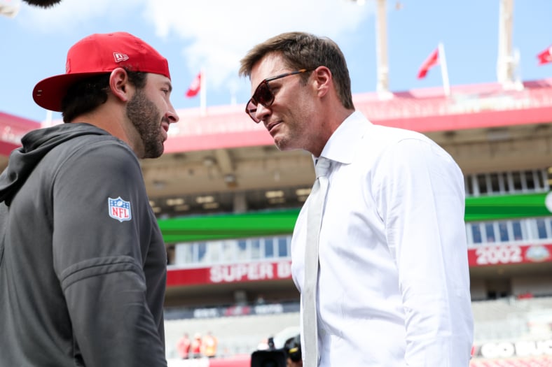 Baker Mayfield and Tom Brady