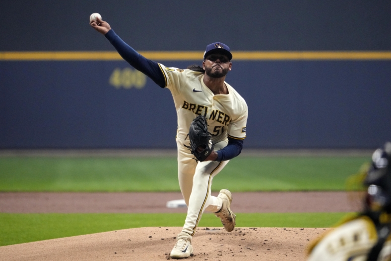 Milwaukee Brewers pitcher Freddy Peralta
