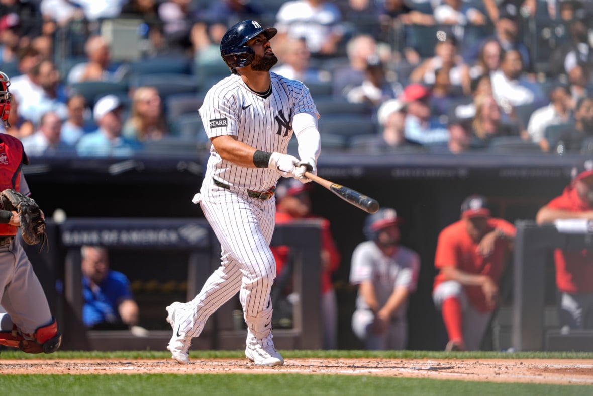 New York Yankees left fielder Jasson Dominguez