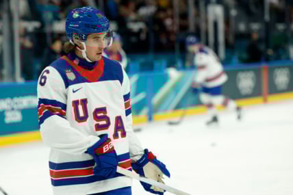 Olympics: Ice Hockey-Men Group C - LAT-USA