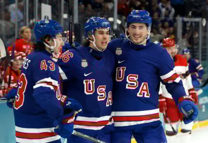 Olympics: Ice Hockey-Men Group C - USA-DEN